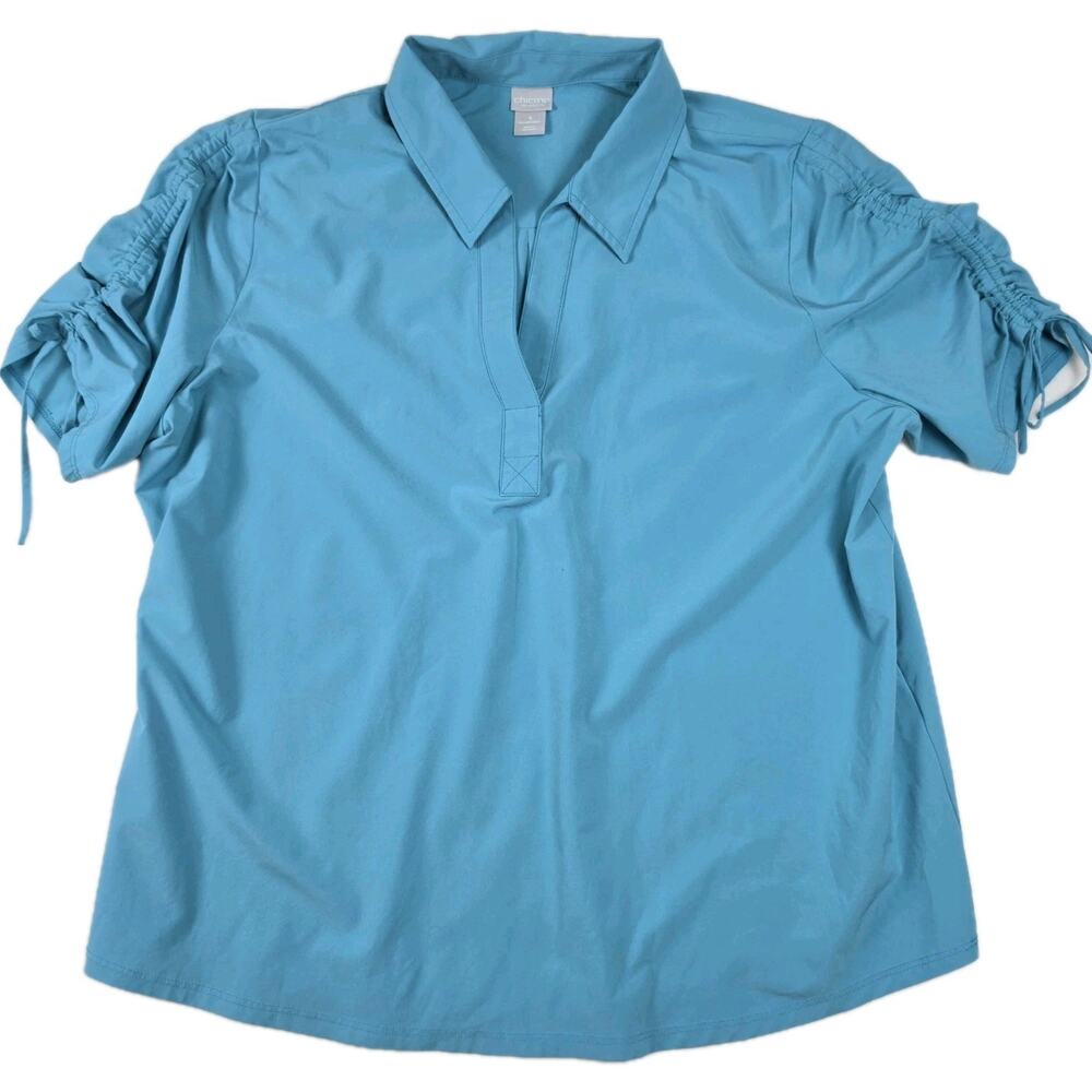 Chico’s Zenergy Polo Top Size 4 US 20-22 UPF 50+